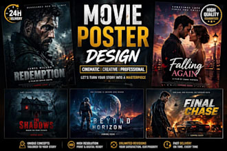 design cinematic movie poster hollywood style film poster design
