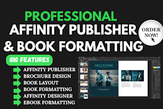 do affinity pubiisher book formatting and product layout