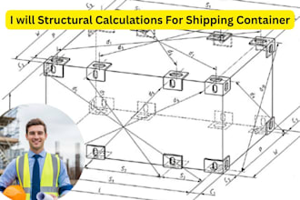 provide structural calculations for shipping container building structure plan