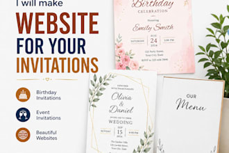 make website for  event invitations