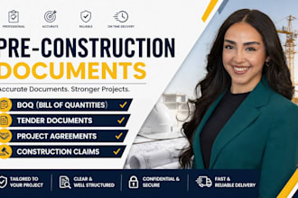 draft pre construction agreements, tender documents, boq and construction claims