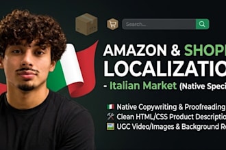 localize and optimize your amazon or shopify listing for the italian market