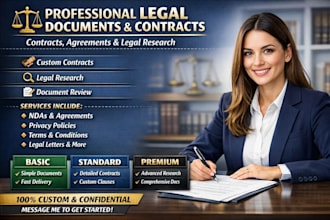 draft professional legal documents, contracts, and legal writing