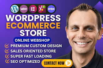 build ecommerce website online store, webshop using wordpress woocommerce