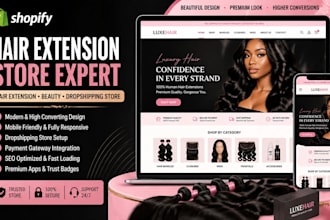 build hair extension hair website hair extension store beauty dropshpping store