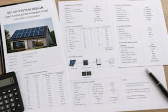 do solar load calculation and energy audit for home or business