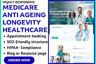 design healthcare, anti ageing, longevity clinic, medicare website