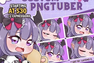 draw a custom anime pngtuber or veadotube model for your stream