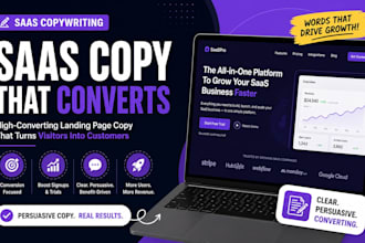write high converting saas landing page copy that boosts