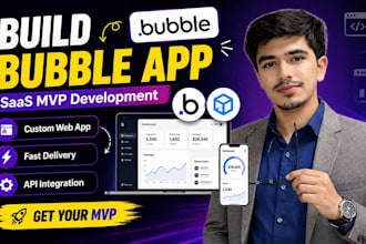 build bubble io web app or saas mvp