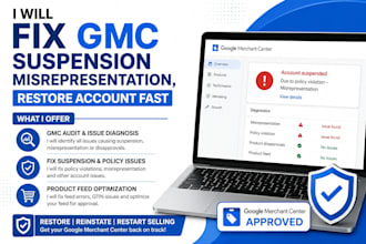 fix gmc suspension misrepresentation, restore account fast