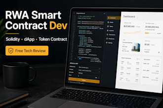 develop rwa smart contract, token contract for real estate asset owners, dapp