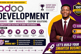 develop and customize odoo website, erp and modules
