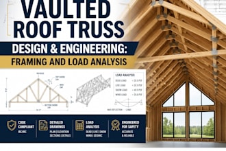 vaulted roof truss design and engineering framing and load analysis