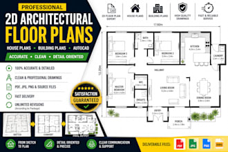 create architectural 2d floor plan house floor plan and building plan