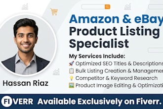 be your expert for amazon ebay listing PPC and graphics