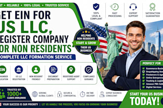 get ein for US llc, register company for non residents, llc formation service