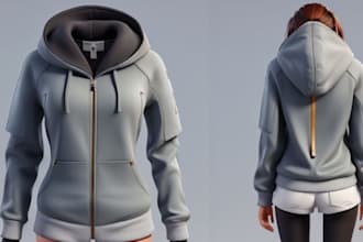 create realistic 3d clothing and shoes with textures for second life