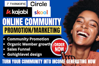 do circle so kajabi thinkific online community promotion for monetization