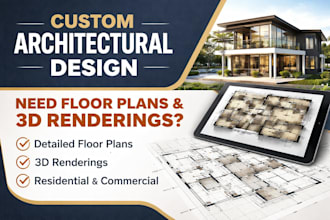 design autocad architectural floor plans 3d rendering blueprint for residential
