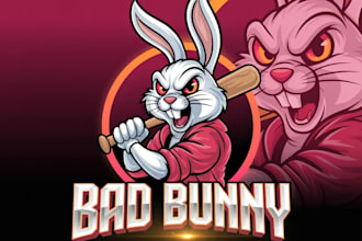 design a custom mascot logo for sports, esports, and gaming