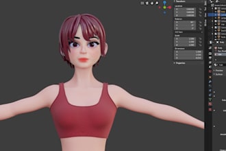 create realistic 3d metahuman charcter, character rigging, maya, blender, live2d