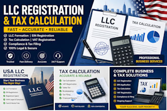 reguster us llc and calculate US taxes for your business
