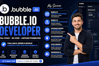 build your bubble io marketplace app, web app or mvp as a bubble io developer