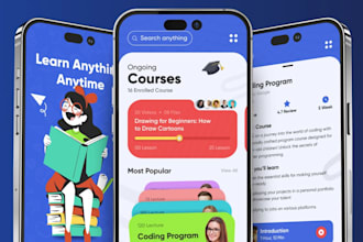 develop lms app edtech app course app tutoring app elearning app skill sharing