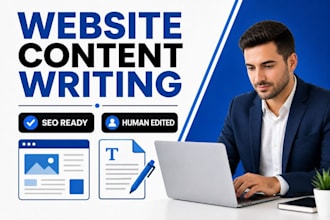 write professional website content for homepage, about us and service pag