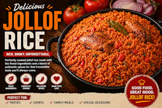 delicious jollof rice for your brand