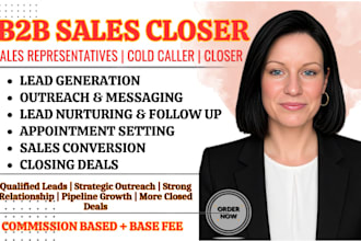 high ticket salesperson commission based sales closer b2b sales rep and sdr
