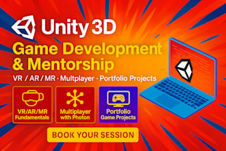 be your certified unity VR and c sharp game dev tutor