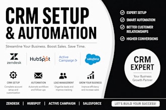 set up and automate your CRM system zendesk hubspot activecampaign salesforce