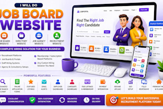 do job board website, directory website, job agency website, recruitment website