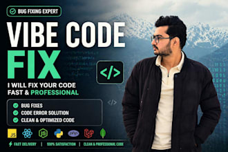 fix your vide code website debug,cleanup and add features