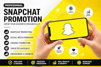 snapchat promotion, snapchat marketing, social media manager, organic promotion