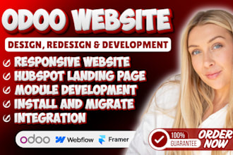 develop build odoo website 3d framer website hubspot landing page webflow design