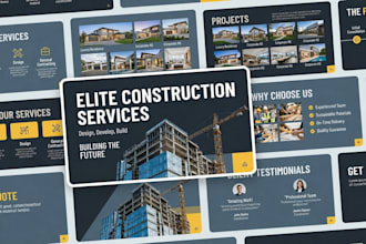 do construction pitch deck investor pitch deck construction startup pitch deck