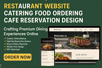 design responsive food website grocery store restaurant website supermarket