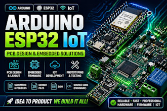 arduino esp32 iot pcb design embeddedsystem firmware and electronics prototyping