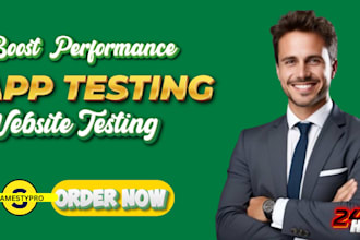 app testing, beta testing, website testing, uat and QA pro