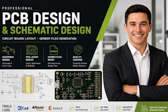 design pcb circuit board layout, schematic design gerber files generation