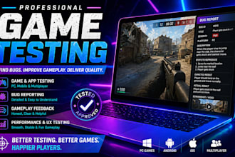 do game testing play test review game app testing test multiplayer pc game