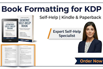format your self help book for amazon KDP kindle and paperback