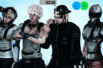 create vrchat avatar, vtuber avatar, vrc avatar, furry avatar for pc and quest