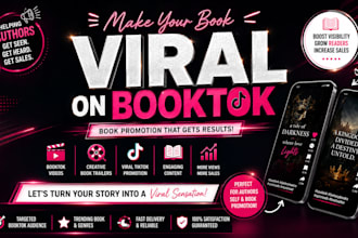 create viral booktok videos and book trailer promotion for authors
