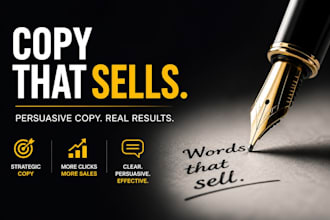 write high converting copy for websites, ads and landing pages