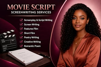 write movie script, screenplay, screen writing, tv series, short film