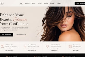 design squarespace hair salon website nail salon beauty website booking website